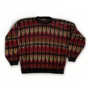 Vintage Protege Collection Sweater Mens Size L Cosby Coogi Colorful Pullover